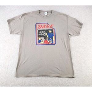 DARE Drugs Are Bad Teacher Tee‎ Rare D.A.R.E T-shirt Police Funny Adult Large